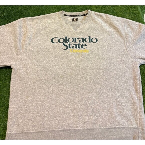 Vintage Colorado State Rams sweatshirt mens large gray green Y2K crewneck RK - Picture 4 of 11